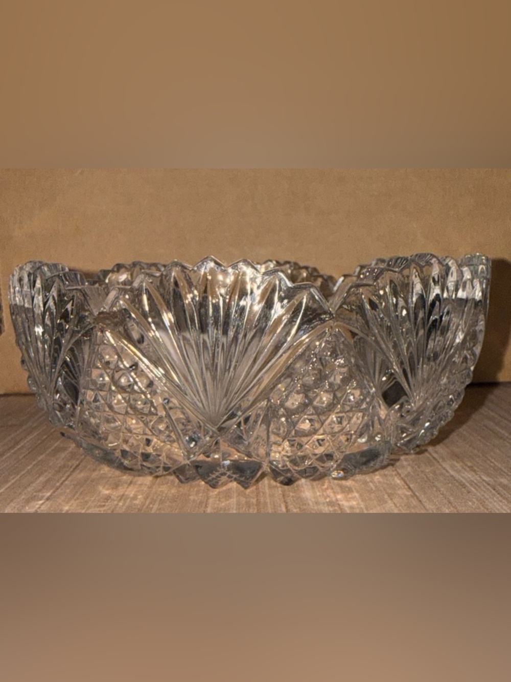 Cut Glass Crystal Decorative Bowl - Clear
